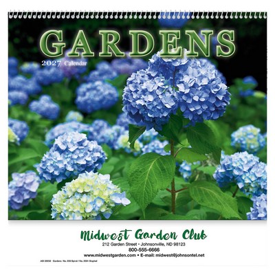 Gardens Wall Calendar: 2027 Spiral Bound