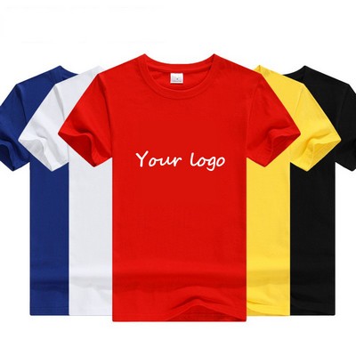 Custom Logo Printed Premium Cotton Short Sleeve Tshirt